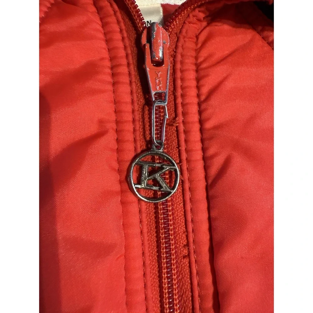 Vintage 80's Jean Claude Killy Red White Striped Nylon Ski Winter Jacket Mens 40